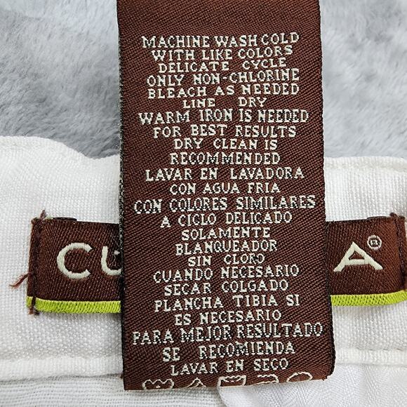 Cubavera Pants Mens XL White Natural Linen Blend Drawstring Straight Pockets - Picture 6 of 10